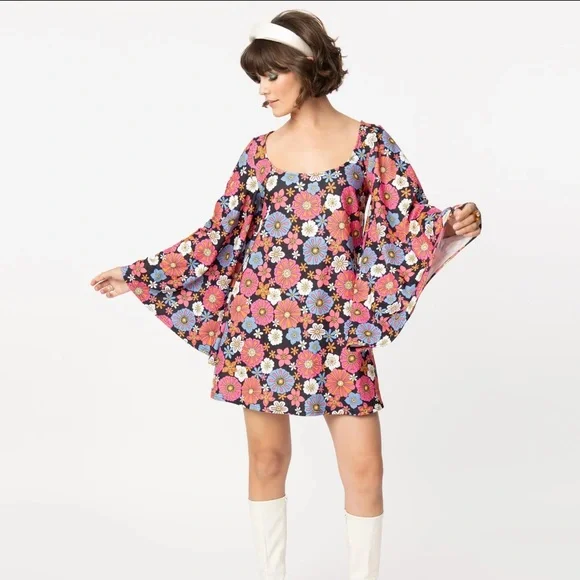lace bodice fit and flare dress FOCUS by Shani — Lace Bodice Fit & Flare Dress with Bow Tie main image 1